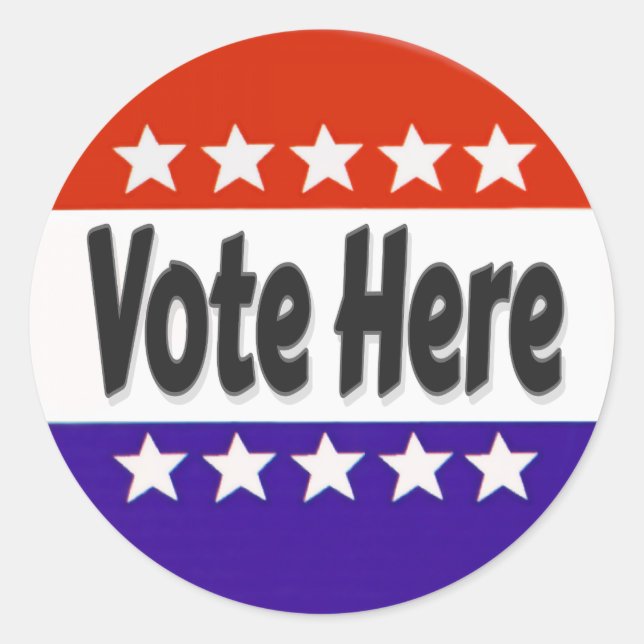 Adesivo Votar Aqui (Frente)