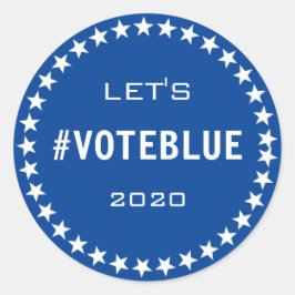 Adesivo Votar Blue American Flag Theme Custom