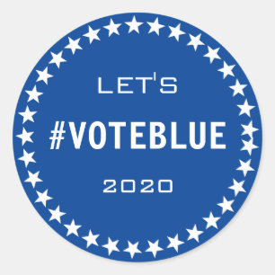 Adesivo Votar Blue American Flag Theme Custom