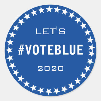 Adesivo Votar Blue American Flag Theme Custom