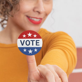 Adesivo Votar Eleições Vermelhas e Azuis