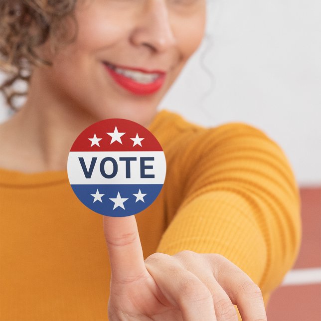 Adesivo Votar Eleições Vermelhas e Azuis (Criador carregado)