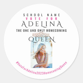 Adesivo Votar Foto do HOCO Rainha Rosa Rosa