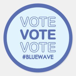 Adesivo Votar Mensagem da Campanha Eleitoral Política Azul