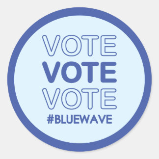 Adesivo Votar Mensagem da Campanha Eleitoral Política Azul