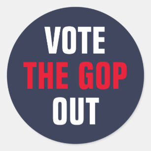 Adesivo Votar o GOP Out Red White Blue
