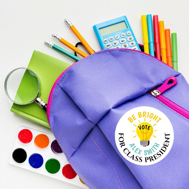 Adesivo Votar para presidente de classe é voto brilhante (Criador carregado)