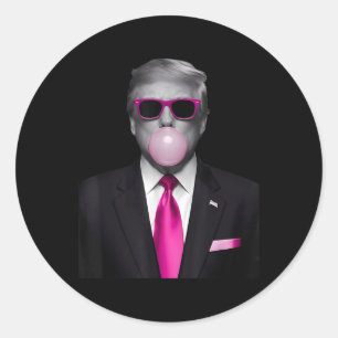 Adesivo Votar Presidente Engraçado Design Trump Pink Bubbl