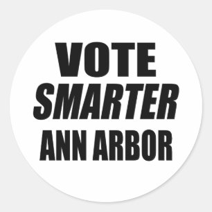 ADESIVO VOTAR SMARTER ANN ARBOR