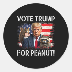 Adesivo Votar Trump No Peanut O Esquilo 2