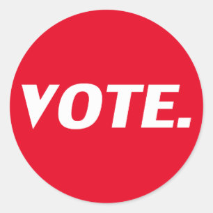 Adesivo Votar vermelho e branco