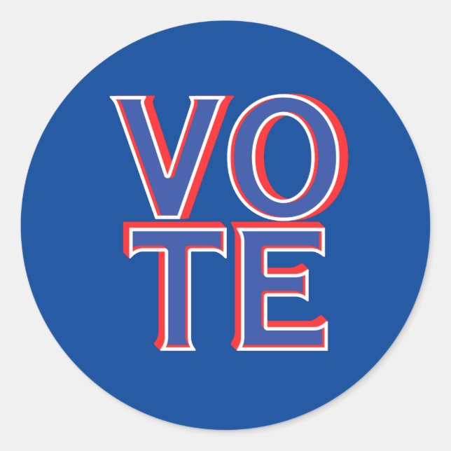 Adesivo Votar Vinheta Política Campanha Política Merchandi (Frente)