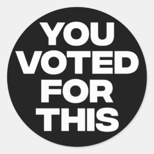 Adesivo Votaram A Favor!
