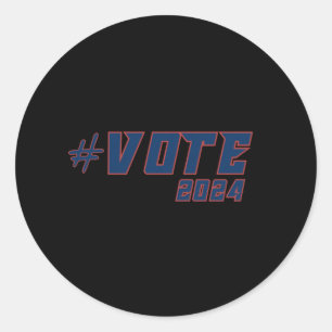 Adesivo #vote2024 - Eleições Americanas 2024 Ba de cor cla
