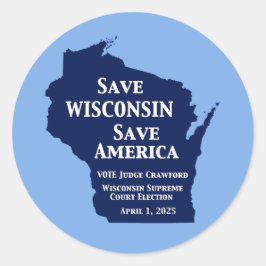 Adesivo Vote Crawford para o Supremo Tribunal de Wisconsin