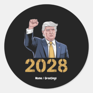 Adesivo Vote Donald Trump 2028 Pro Trump USA Flag