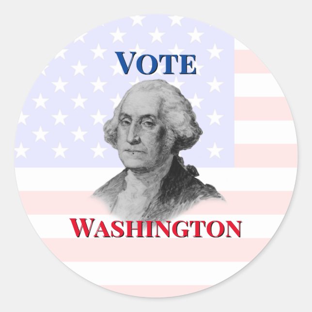 Adesivo Vote em George Washington (Frente)