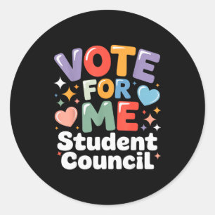 Adesivo Vote Em Mim Vibes do Conselho Estudantil Eleição E