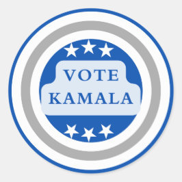 Adesivo Vote Kamala Harris. Círculo Azul