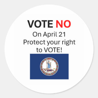 Adesivo Vote NO on VA Redistricting 