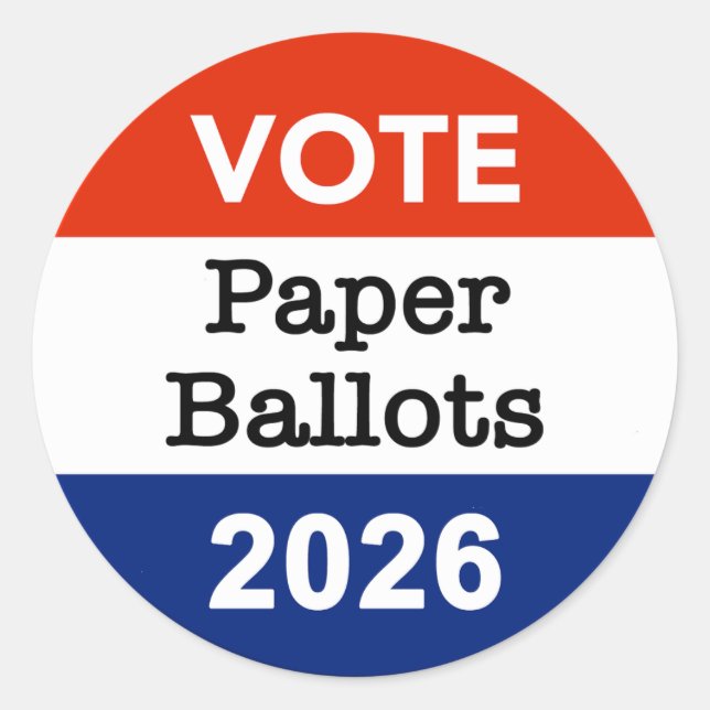 Adesivo Vote Paper Ballots 2026 Midterm Election Paper Cup (Frente)