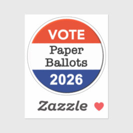 Adesivo Vote Paper Ballots 2026 Midterm Election Paper Cup