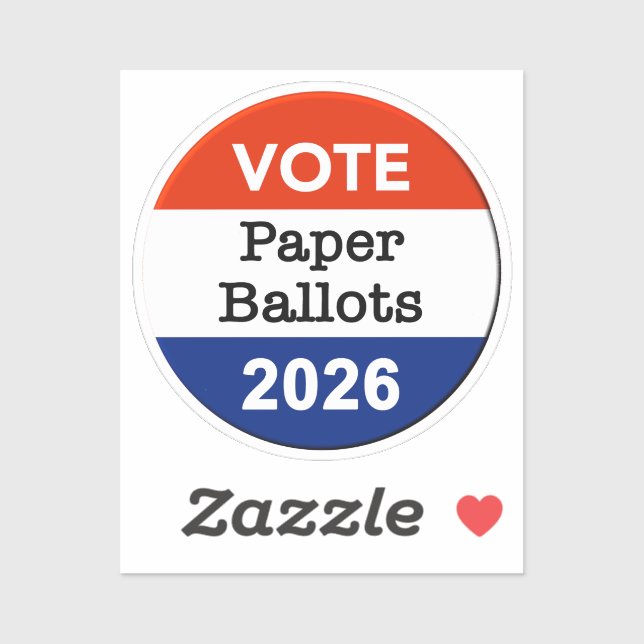 Adesivo Vote Paper Ballots 2026 Midterm Election Paper Cup (Folha)