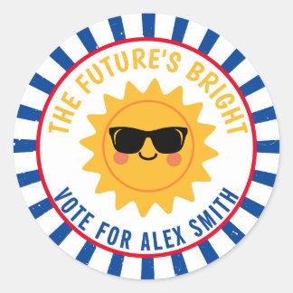 Adesivo Vote para Presidente de Turma Seja Brilhante Vote 