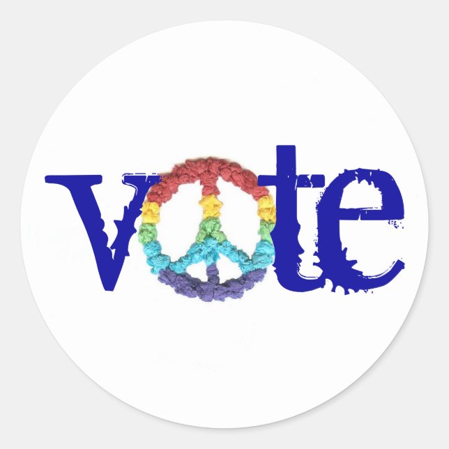 Adesivo Vote peace sign sticker  (Frente)