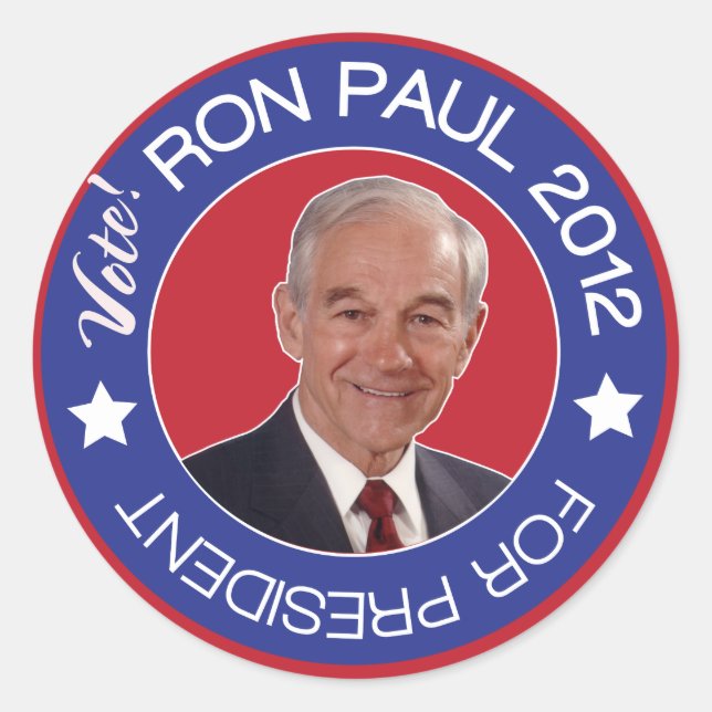 Adesivo Vote Ron Paul 2012 Republicano (Frente)