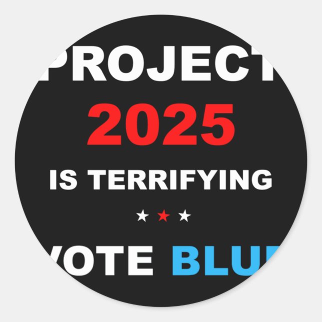 Adesivo Vote Save Democracy Stop Project 2025 1 (Frente)
