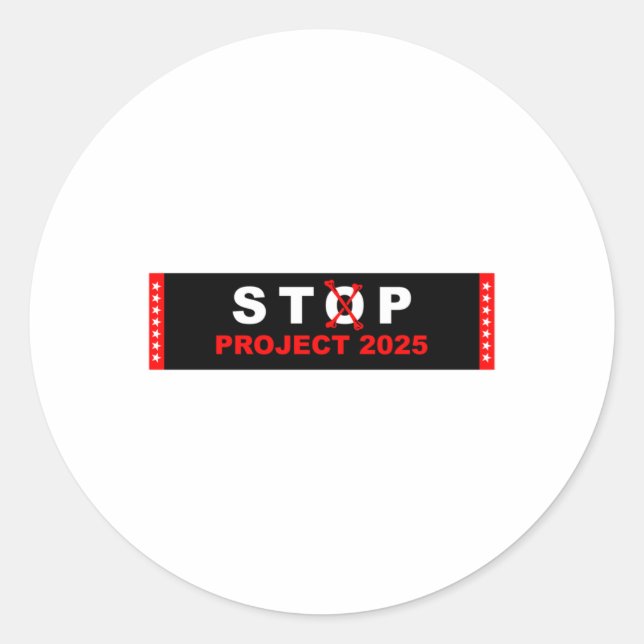 Adesivo Vote Save Democracy Stop Project 2025 2 (Frente)