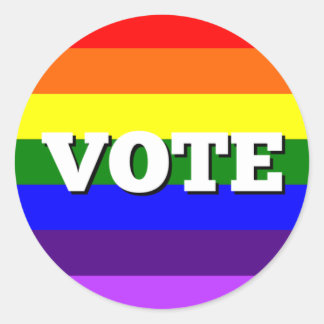 Adesivo Vote Sticker no Fundo do Orgulho