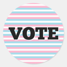 Adesivo Vote Sticker no Fundo do Orgulho Trans