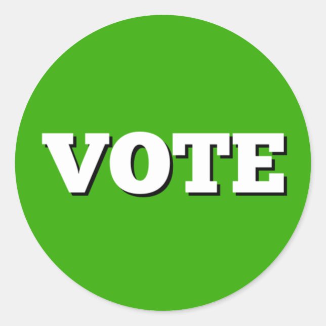 Adesivo Vote Sticker on Green Background (Frente)