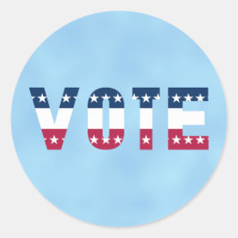 Adesivo VOTE Vermelho Branco e Azul (Estrelas)
