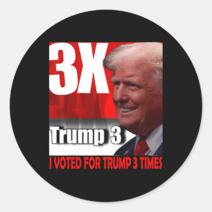 Adesivo Votei A Favor Do Trump 3 Vezes