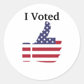 Adesivo Votei. Acima dos polegares