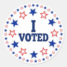 Adesivo Votei contra as Estrelas Americanas Eleição Azul B