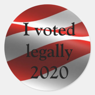 Adesivo Votei legalmente 2020