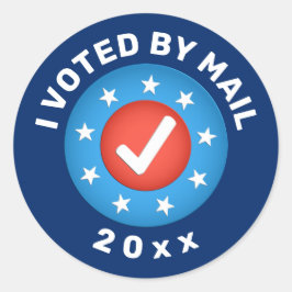 Adesivo 'Votei por correio' 20xx eleições personalizadas