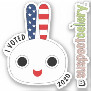 Adesivo Votei Red White Blue Bunny + SuspectCelery™