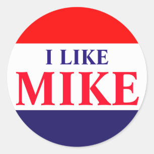 Adesivo #VoteMikeWilliams 20ct Stickers "Eu Gosto De Mike"