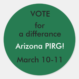 Adesivo Voto a favor, Arizona PIRG!