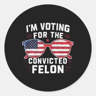 Adesivo Voto A Favor Do Condenado Felon Pela Trump