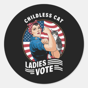 Adesivo Voto de Gata Sem Filhos Versão Vintage Rosie A Emp