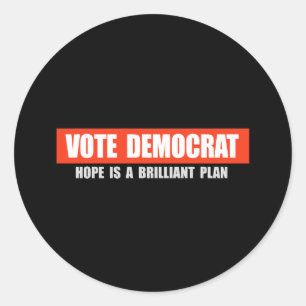 Adesivo VOTO DEMOCRATA - a ESPERANÇA É um t-shirt