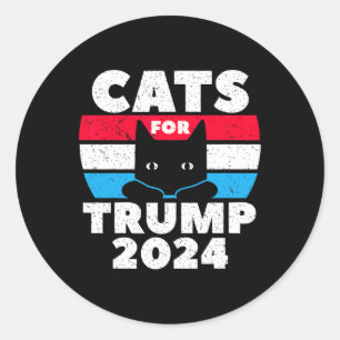 Adesivo Voto Gatos para Debate Eleitoral de Trump 2024