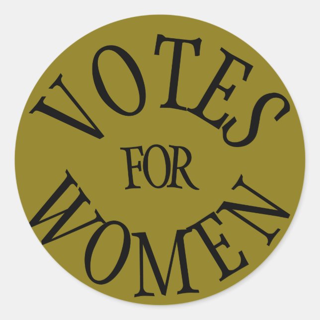Adesivo Voto histórico de Design de Sufrágio (Frente)