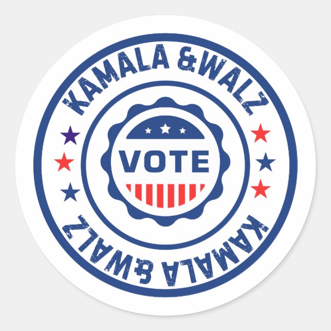 Adesivo Voto para Kamala harris e walz (Frente)